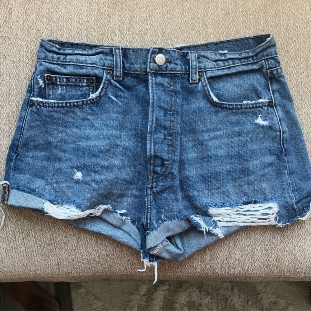 Reformation High Rise Jean Shorts